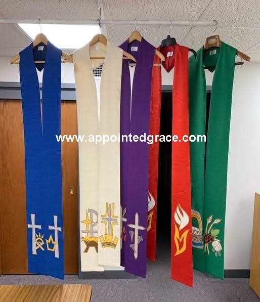 Monogramming and church logo branding on religious attire in Lagos Nigeria